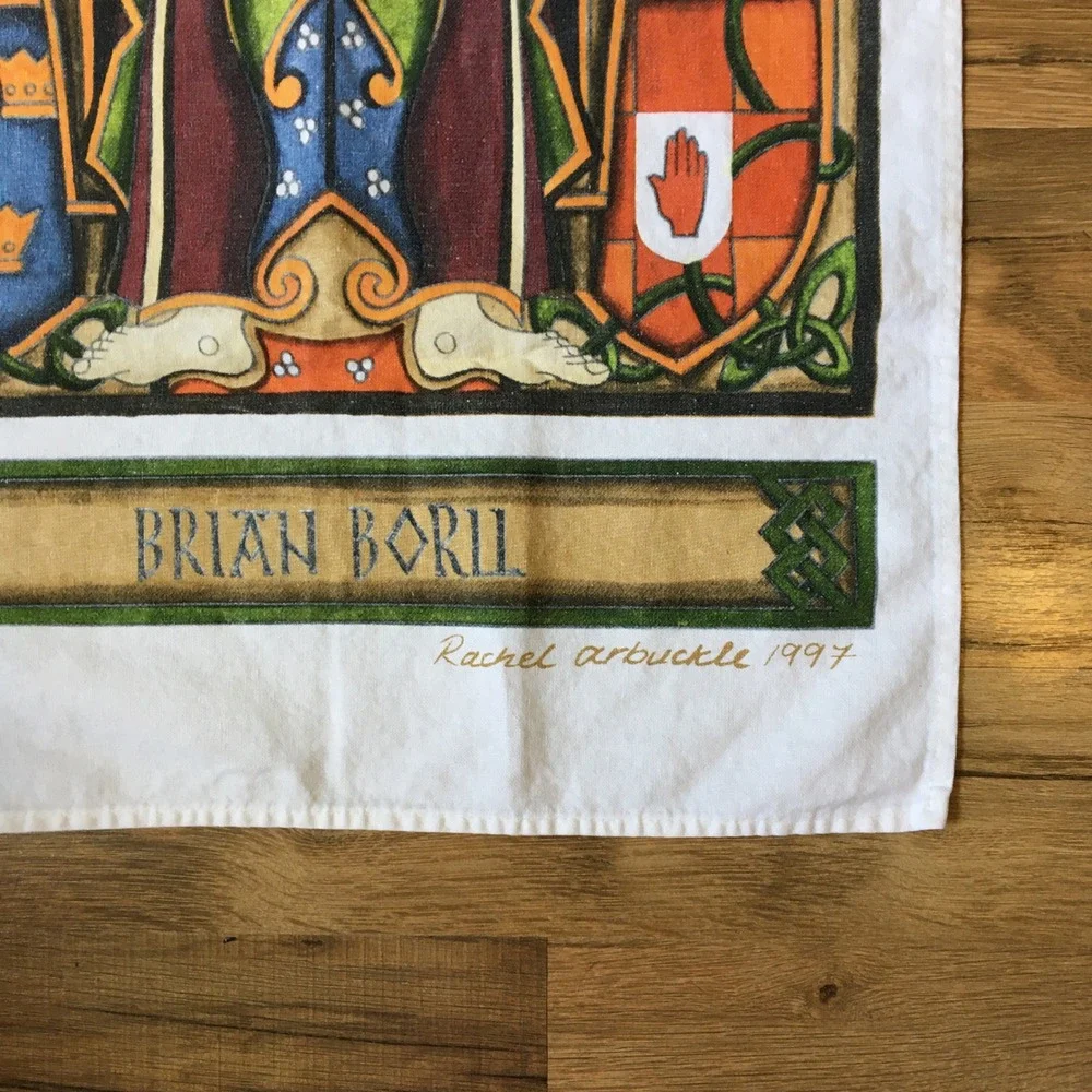 Rachel‎ Arbuckle Brian Boru Tea Towel Colorful Celtic Art 1997